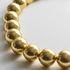 Jane Beaded Necklace - Gold Bead