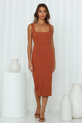 From Zero Midi Dress Chocolate