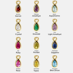 Birthstone Cluster Charm - Crystal