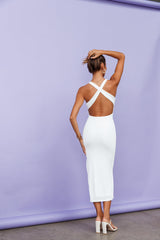 Question Time Maxi Dress White
