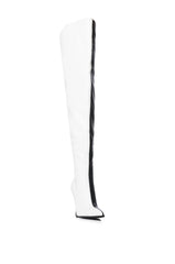 AZALEA WANG NEAPOLITAN BLACK AND WHITE TWO TONED BOOT