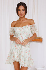 Flowing Fleur Dress Green