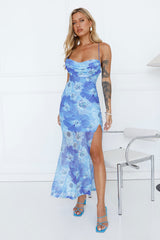 Her Natural Beauty Mesh Maxi Dress Blue